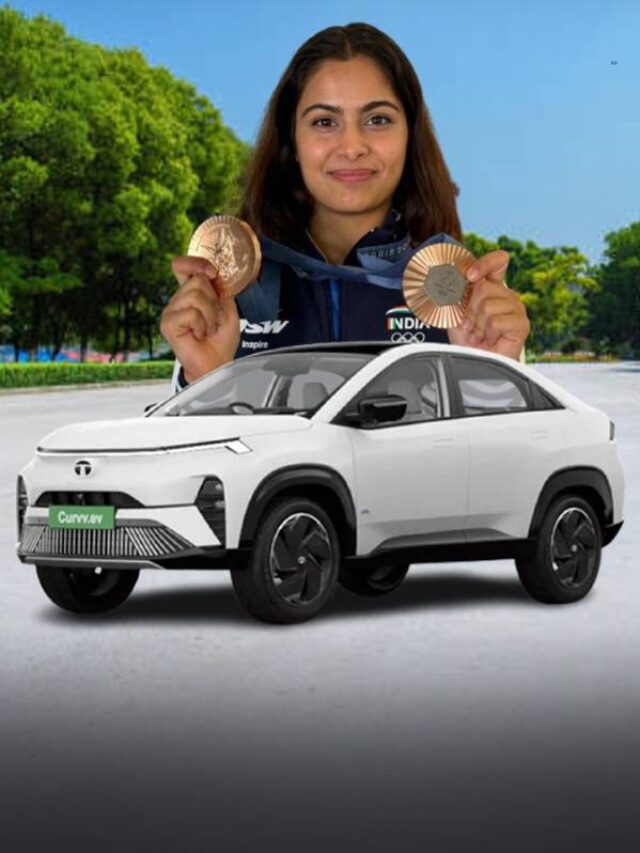 Olympic double-medalist Tata Curvv EV has taken delivery of by Manu Bhaker.