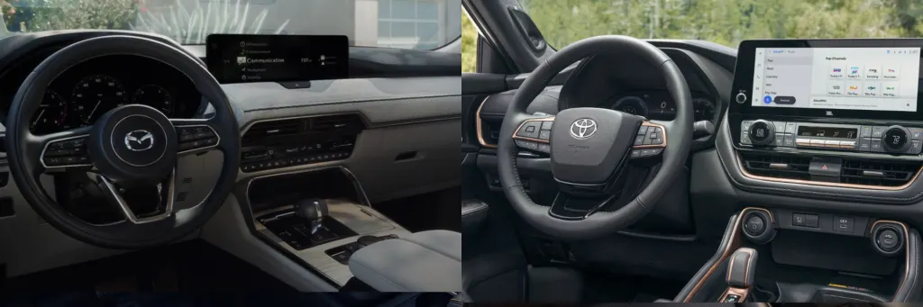 2026 Toyota Grand Highlander vs Mazda CX-90 2026 interior
