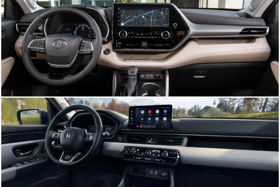 Toyota Highlander vs. Honda Pilot interior