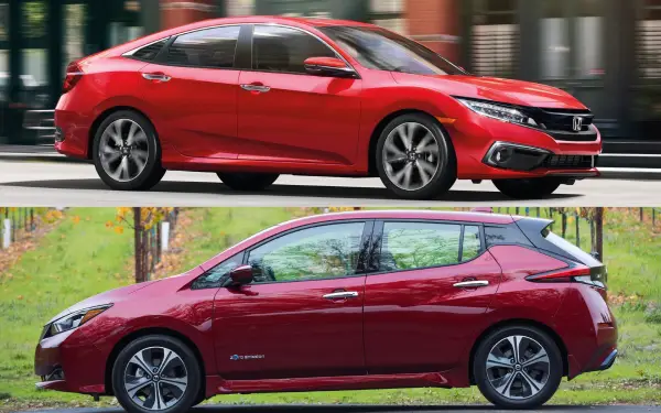 10. Nissan Leaf vs Honda Civic Sport Hybrid