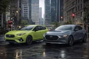 2026 Subaru Impreza RS vs Mazda 3 Carbon Edition