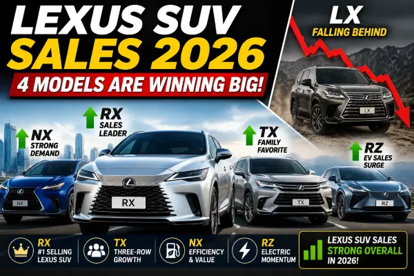 Lexus Sales Surprise: 4 SUVs Are Dominating 2026, But the Luxury LX Is Falling Behind